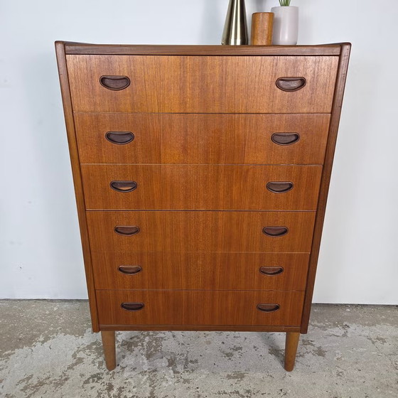P. Westergaard Møbelfabrik, vintage 1960s Danish Chest of drawers, Wood, Brown, Scandinavian (photo 4 of 17)
