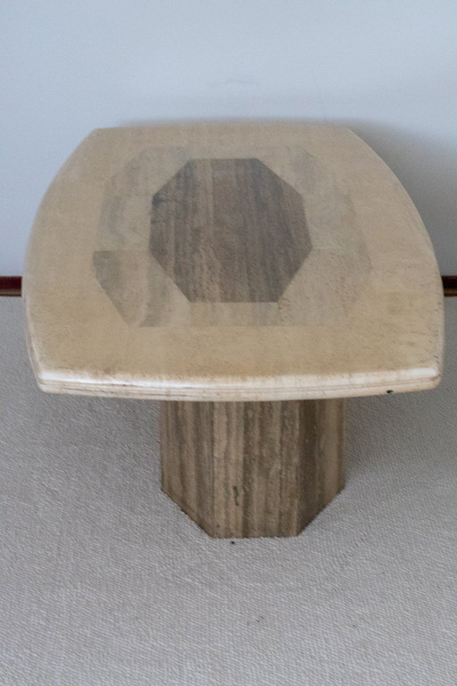 Vintage italienischer Travertin Couchtisch