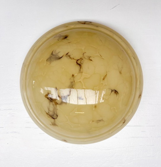 Image 1 of Lampe bol Art Déco à motif marbré des années 1930