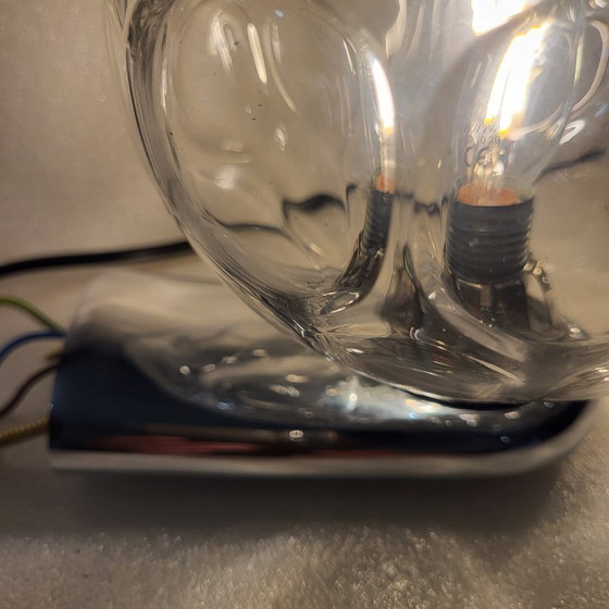 Image 1 of 2 applique da parete in stile space age, con struttura a bolla e acciaio cromato, risalenti agli anni '60 e '70.