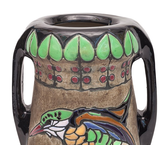 Image 1 of Pair of large Art Nouveau amphoras