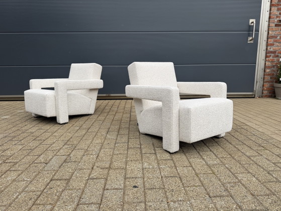 Cassina Utrecht Chair Beige Bouclé, Rietveld Nieuwstaat! – Fauteuils, Textile (photo 9 of 15)