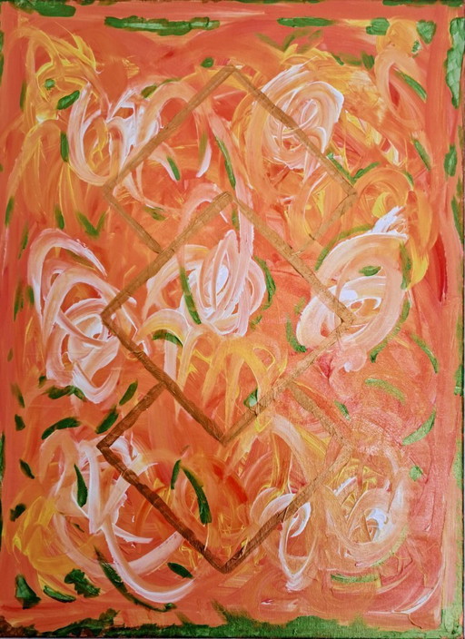 Enzo SAN MARCO – Totem Square – Gemälde des Künstlers