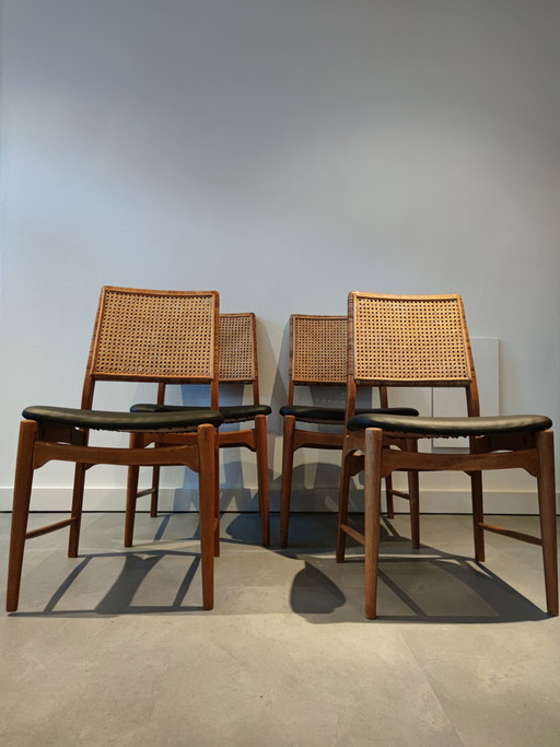 4x Chaises vintage de W. Watting
