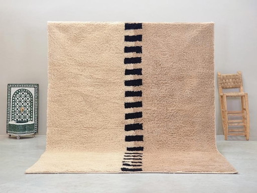 Handgemaakt Berberkleed, traditionele crèmekleur, afmeting 2,5 x 2,5 m – Aime Té, vloerkleden en tapijten, Wool