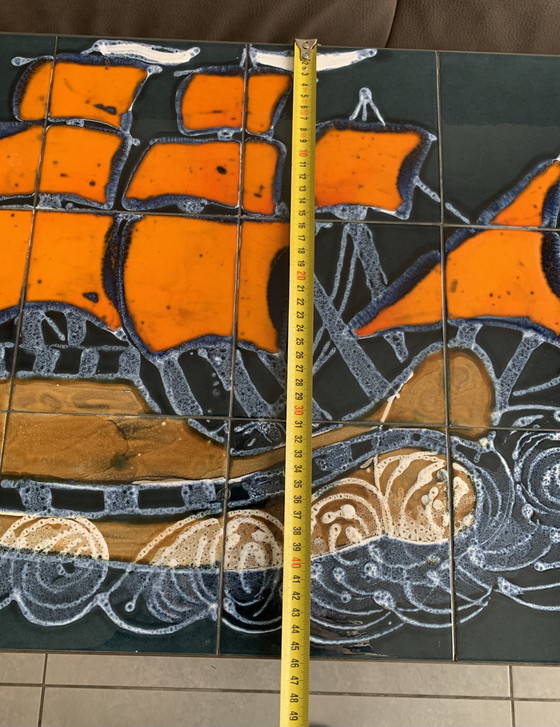 Image 1 of Vintage Ceramic Tile Table – 1960s/1970s