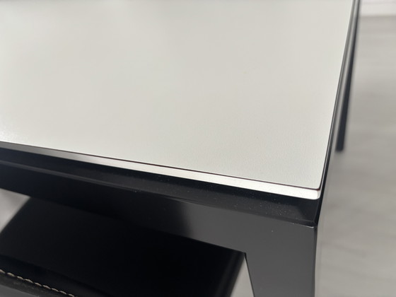 Image 1 of Table à manger Metaform avec 6 chaises en cuir