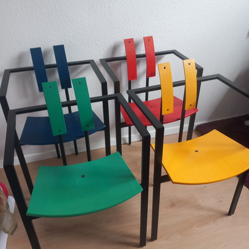 4x Chaises Kff Design, Mod.Trix