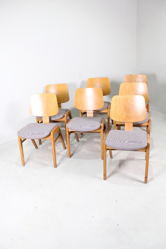 Image 1 of Set di 7 sedie da pranzo vintage