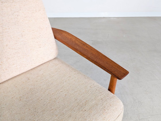 Image 1 of Originele set van 2 fauteuils uit het midden van de vorige eeuw, teakhouten relaxfauteuil, vintage 1960.