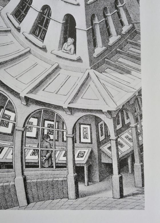 Zeefdruk van M.C. Escher. Handgesigneerd. – Litho's & Zeefdrukken, Aluminium, Paper (photo 10 of 13)