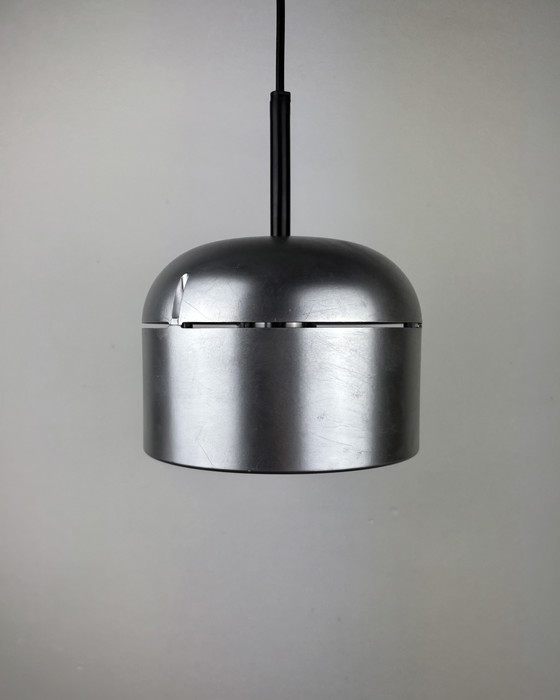 Image 1 of Staff Leuchten Arnold Berges Duo Silver Vintage Pendant Lamp, Space Age, 70s, Mid Century, Industrial design, Germany, 1970s