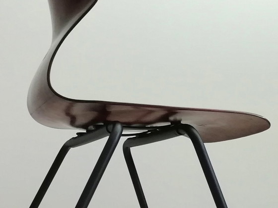 Image 1 of 4x sedia laterale FLÖTOTTO PAGWOOD set di sedie anni '70 nere VINTAGE design industriale seduta modellata