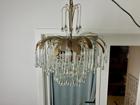 Image 1 of Vintage Palwa teardrop chandelier