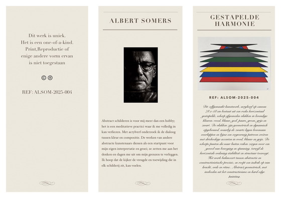 Image 1 of Painting Stacked Harmony (Geometric Abstract)