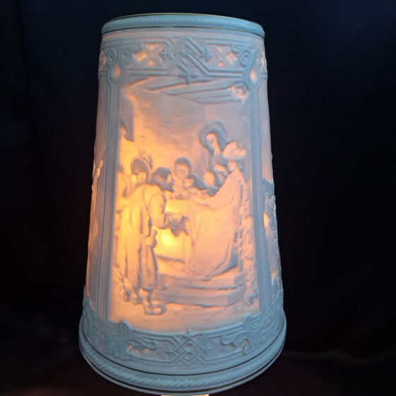Image 1 of Exclusive Porcelain Table Lamp by Royal KPM Bavaria, Handpainted, approx. 49 cm High