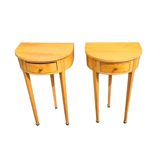 Sedie Biedermeier in Legno di Ciliegio Abbinate, Set Tavolino, Consolle a Treppiede – Set da pranzo (photo 22 of 24)