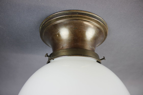 Image 1 of Plafonnier Art Déco en laiton, années 1920