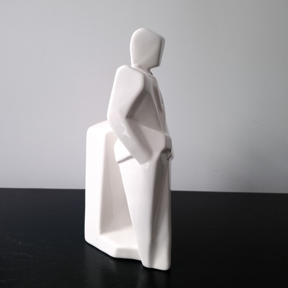 Image 1 of Vintage abstract Rick sculpture 80s post modern