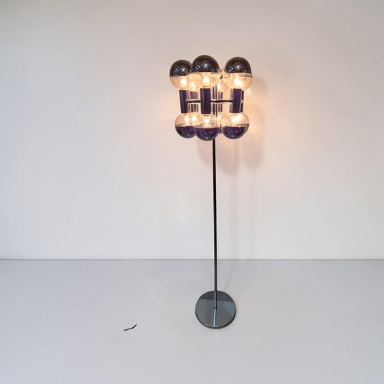 Lampada da terra Vintage Space Age Staff Motoko Ishii, anni '70, design moderno – Lampade da terra, Chrome (photo 8 of 12)