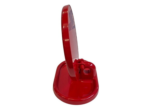 Image 1 of Specchio da Tavolo Vintage Gedy Design - Modello "Sylvie" - Rosso Space Age '70