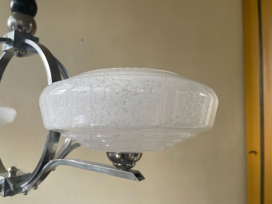 Image 1 of Lampada a sospensione Lampada da soffitto Lampada art deco 1930 francese