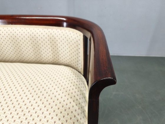 Image 1 of Toegeschreven aan Josef Hoffmann: Beukenhouten sofa, Weense Secession, jaren 1920