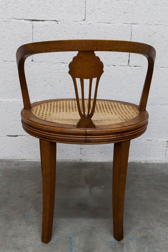 Image 1 of Vintage Louis XVI style chair – Cane seat, lyre-shaped back