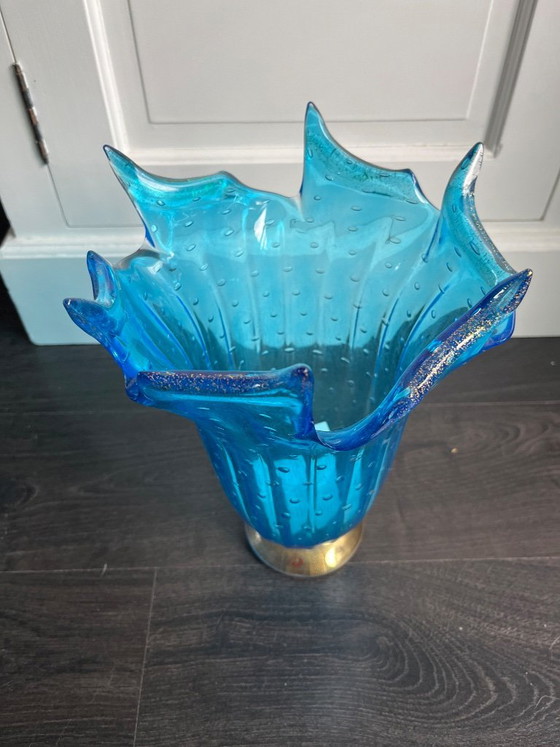 HERA – ITALIAN HAND BLOWN GLASS VASE – Murano Glass, Gold (photo 9 of 10)