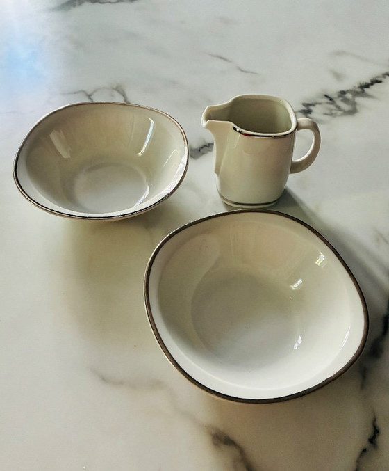 Image 1 of Small milk jug and porcelain cups, Schirnding Bavaria