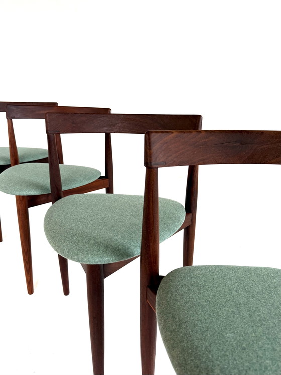 4x Restored ‘Roundette’ Dining chairs, Frem Rølje ‘60 – Wood, Wool (photo 9 of 15)