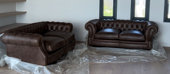 New Leather Chesterfield Sofa – Crearte, 2 seaters (photo 4 of 6)