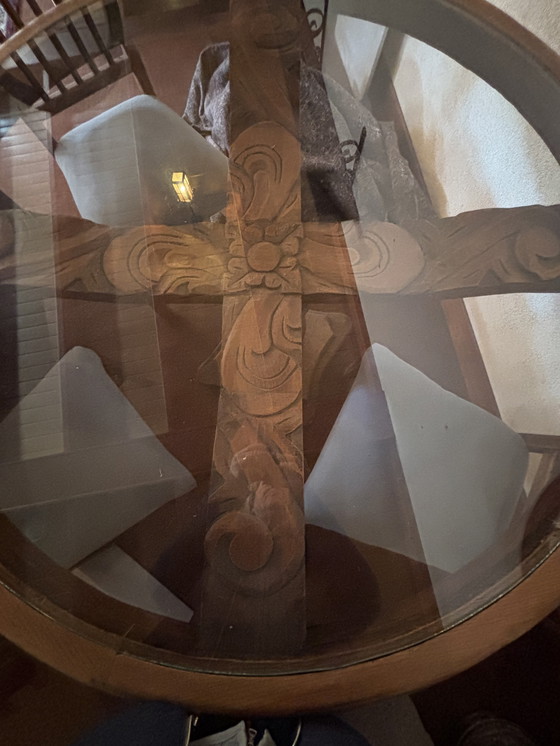 Image 1 of Dining Table Wood With Four Chairs