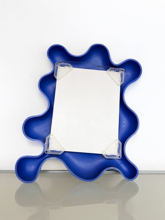 Image 1 of Vintage IKEA blauwe Tunga wandspiegel (1996)