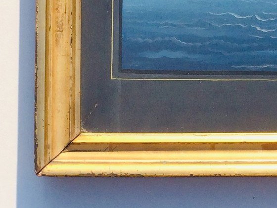 Image 1 of Large Neapolitan gouache, 19th century (after Giuseppe Scoppa)