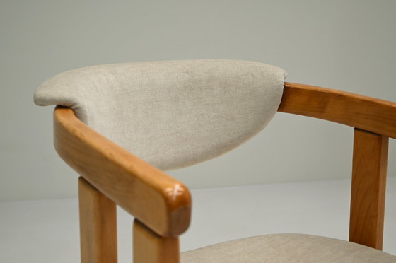 Image 1 of Set di 6 sedie da pranzo curve in legno di faggio, Germania anni '60.