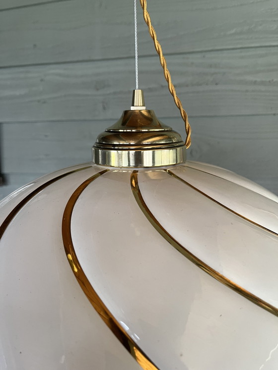 Image 1 of Suspension XL en céramique style Hollywood Regency de Tommaso Barbi