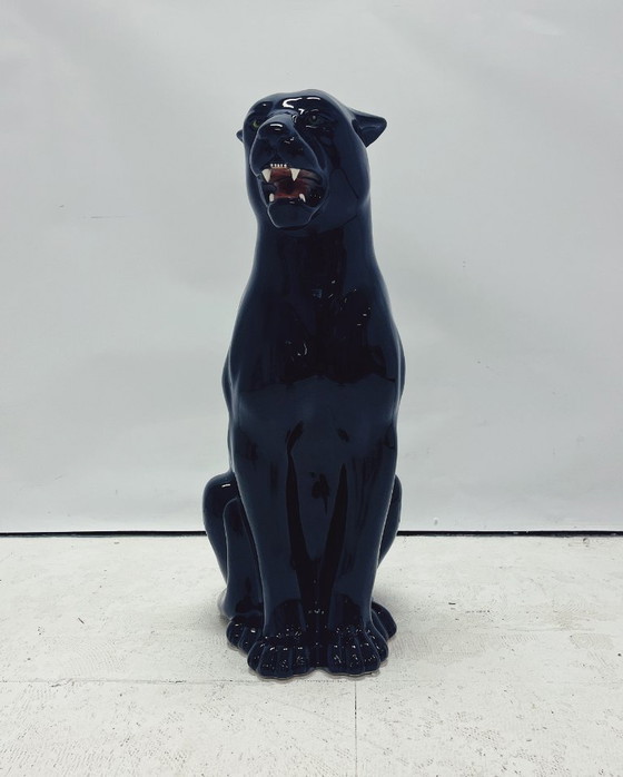 Image 1 of Black Panther Ceramic Statue