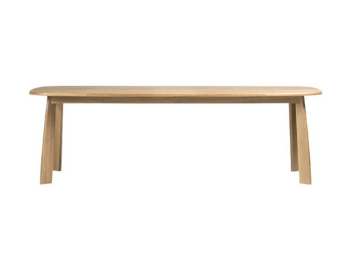 Mesa de roble macizo, diseño Sylvain Willenz para Quodes, 240 cm de largo