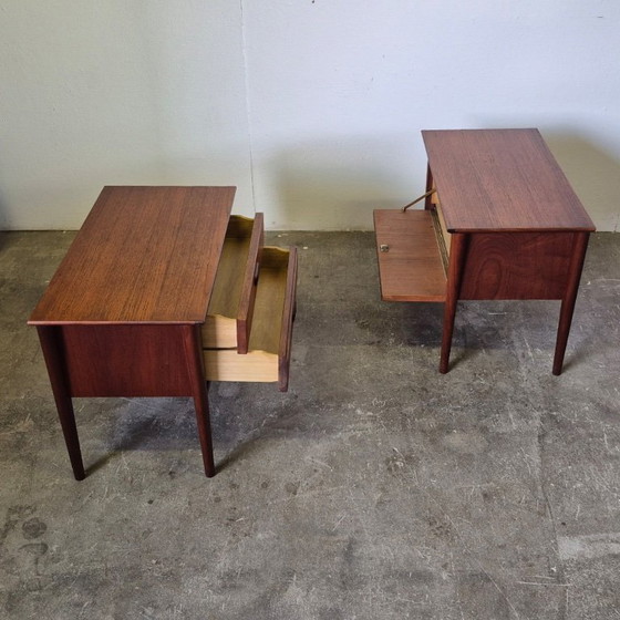 Image 1 of Set di comodini di Louis van Teeffelen per WéBé, Paesi Bassi anni '50