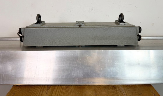 Image 1 of Industriële grijze buislamp van Elektrosvit, jaren 70