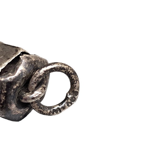 Image 1 of Dutch silver notepad holder with pen, from 1944