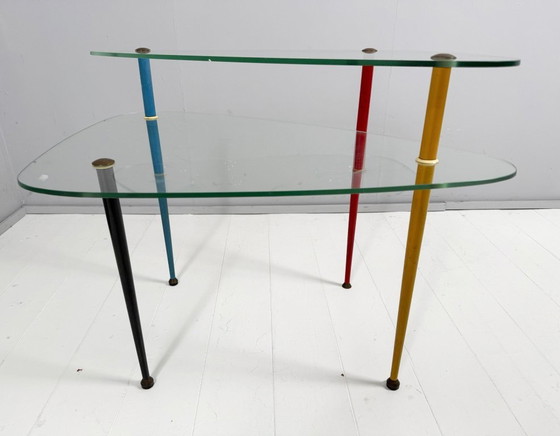 Image 1 of Side table by Edoardo Paoli, model: Arlecchino for Vitrex, Milan/Italy, 1950s