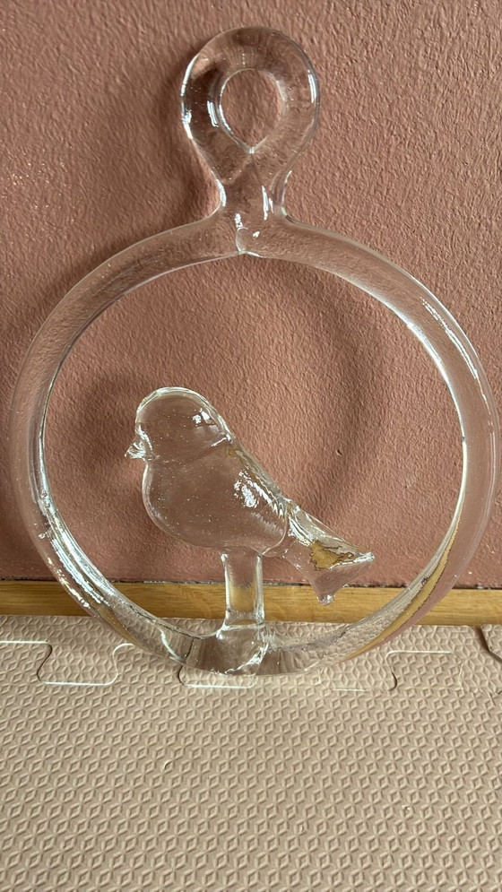 Image 1 of Kosta Boda vintage glass window hanger bird