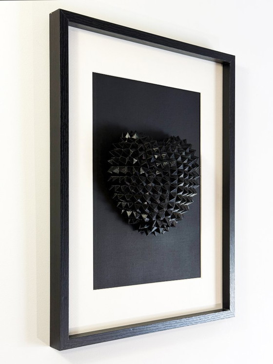 Image 1 of 3D Printed Black Cristal Heart