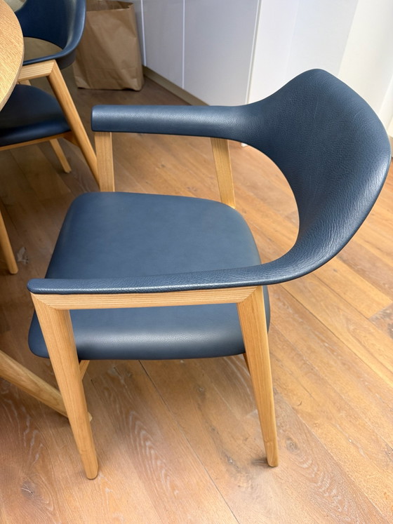 6 Michael Schneider Condehouse Dining chairs – condehouse Michael Schneider, Wood, Leather (photo 3 of 6)