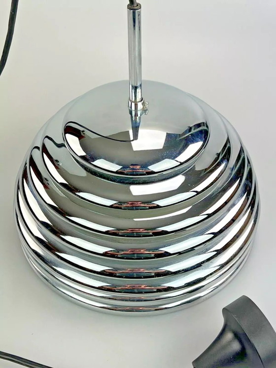 Image 1 of Lampada da soffitto anni '60 anni '70 Staff Leuchten Kazuo Motozawa Saturno design cromato