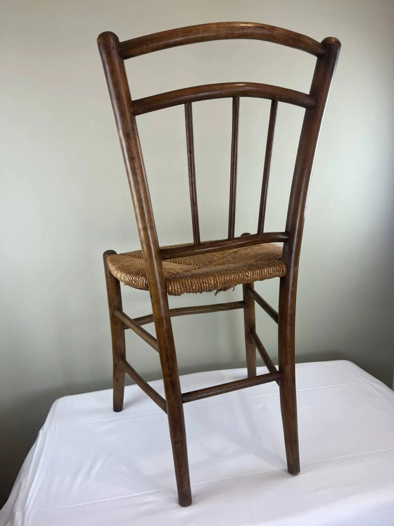 Sedia in legno e paglia – Sedie da pranzo, Wood, Vintage (photo 7 of 13)