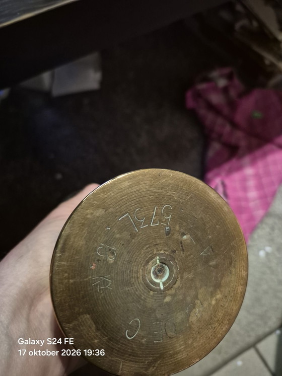 Pair of copper cannon shells from the First World War – Vases, Brass (photo 5 of 8)