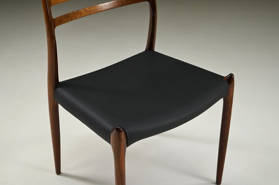 Image 1 of Sedie da pranzo modello 78 di Niels otto Møller per J.L. Møllers møbelfabrik, Danimarca anni '60. 